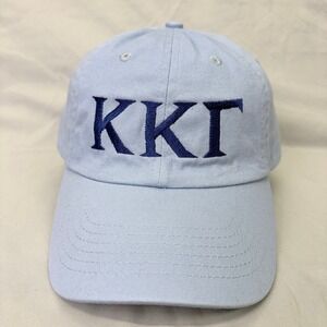 Unbranded Hat KKG Sorority Women OS Light Blue Greek Letter Embroidery